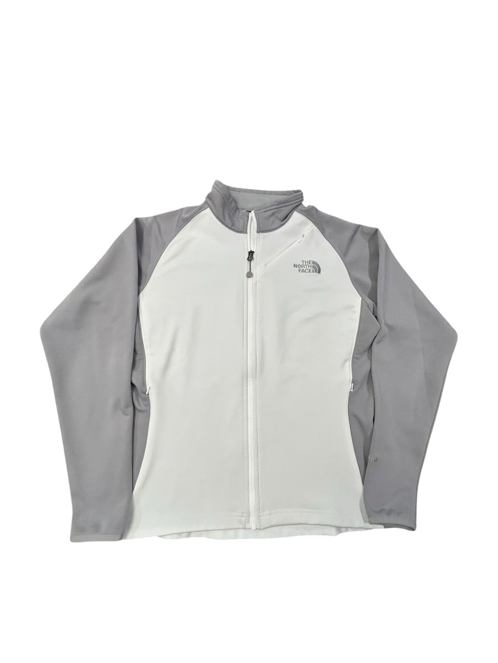 The North Face Jacket Full Zip White Gray TKA Stretch Women’s L Performance